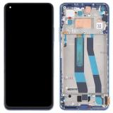 TOUCHSCREEN + DISPLAY LCD DISPLAY COMPLETO + FRAME PER XIAOMI MI 11 LITE 4G (M2101K9AG) / MI 11 LITE 5G (M2101K9G) / 11 LITE 5G NE (2109119DG 2107119DC 2109119DI) BLU ORIGINALE (SERVICE PACK) (5600050K9D00)