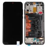 DISPLAY OLED + TOUCHSCREEN DISPLAY COMPLETO + FRAME + BATTERIA PER HUAWEI P SMART S / Y8p 2020 (AQM-LX1) NERO ORIGINALE (SERVICE PACK)