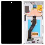 TOUCHSCREEN + DISPLAY LCD DISPLAY COMPLETO + FRAME PER SAMSUNG GALAXY NOTE 10 PLUS N975F BIANCO ORIGINALE (SERVICE PACK)