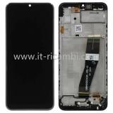 DISPLAY LCD + TOUCHSCREEN DISPLAY COMPLETO + FRAME PER SAMSUNG GALAXY A02s A025G NERO ORIGINALE