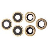 SET 3 PEZZI VETRO E SUPPORTO CAMERA PER APPLE IPHONE 12 PRO MAX 6.7 ORO