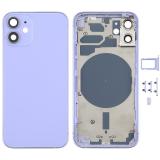COVER POSTERIORE PER APPLE IPHONE 12 MINI 5.4 VIOLA MATERIALE ORIGINALE