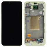 TOUCHSCREEN + DISPLAY AMOLED DISPLAY COMPLETO + FRAME PER SAMSUNG GALAXY A55 5G A556B GIALLO ORIGINALE (SERVICE PACK) (ASSEMBLATO)