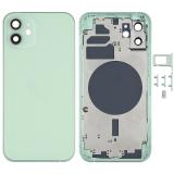 COVER POSTERIORE PER APPLE IPHONE 12 6.1 VERDE MATERIALE ORIGINALE