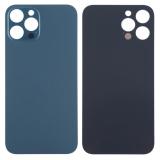 COVER POSTERIORE DI VETRO (BIG HOLE) PER APPLE IPHONE 12 PRO MAX 6.7 BLU