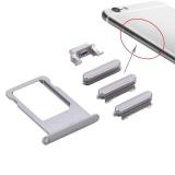 SET 4 PEZZI PORTA-SIM + TASTI VOLUME + TASTI POWER E TASTO VIBRAZIONE PER IPHONE 6S 4.7 GRIGIO