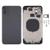 COVER POSTERIORE PER APPLE IPHONE 11 PRO MAX 6.5 NERO MATERIALE ORIGINALE