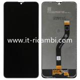 DISPLAY LCD + TOUCHSCREEN DISPLAY COMPLETO SENZA FRAME PER SAMSUNG GALAXY A20S A207F NERO ORIGINALE (SERVICE PACK)