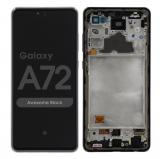 DISPLAY LCD + TOUCHSCREEN DISPLAY COMPLETO + FRAME PER SAMSUNG GALAXY A72 A725F / A72 5G A726B NERO ORIGINALE (SERVICE PACK)