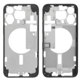 COVER CENTRALE A PER APPLE IPHONE 15 PRO MAX 6.7 NERO MATERIALE ORIGINALE
