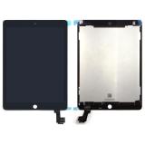 DISPLAY LCD + TOUCHSCREEN DISPLAY COMPLETO SENZA FRAME PER APPLE IPAD6 IPAD 6 IPAD AIR2 IPAD AIR 2 NERO (CON COLLA)