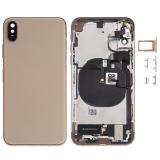 COVER POSTERIORE CON RICAMBI PER APPLE IPHONE XS 5.8 ORO MATERIALE ORIGINALE