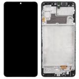 TOUCHSCREEN + DISPLAY LCD DISPLAY COMPLETO + FRAME PER SAMSUNG GALAXY F22 E225F / M22 M225 NERO ORIGINALE (SERVICE PACK) (ASSEMBLATO)