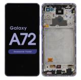 DISPLAY LCD + TOUCHSCREEN DISPLAY COMPLETO + FRAME PER SAMSUNG GALAXY A72 A725F / A72 5G A726B VIOLA ORIGINALE (SERVICE PACK)