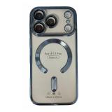 CUSTODIA CELLULARE DI ELETTROPLASTICA + PROTEZIONE LENTI + MAGNETICA PER APPLE IPHONE 17 PRO BLU