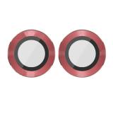 SET 2 PEZZI VETRO E SUPPORTO CAMERA PER APPLE IPHONE 12 MINI 5.4 / 12 6.1 ROSSO