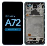 DISPLAY LCD + TOUCHSCREEN DISPLAY COMPLETO + FRAME PER SAMSUNG GALAXY A72 A725F / A72 5G A726B BLU ORIGINALE (SERVICE PACK)