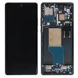 DISPLAY LCD + TOUCHSCREEN DISPLAY COMPLETO + FRAME PER MOTOROLA MOTO EDGE 30 ULTRA (XT2201) NERO ORIGINALE (SERVICE PACK 5D68C21260)