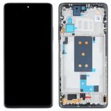 TOUCHSCREEN + DISPLAY LCD DISPLAY COMPLETO + FRAME PER XIAOMI 11T PRO 5G (2107113SG 2107113SI) GRIGIO ORIGINALE (SERVICE PACK)