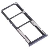 DUAL SIM TRAY PER XIAOMI REDMI 10 (21061119AG 21061119DG 21061119AL) GRIGIO / NEGRO