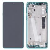 DISPLAY AMOLED + TOUCHSCREEN DISPLAY COMPLETO + FRAME PER MOTOROLA EDGE 20 (XT2143-1) VERDE ORIGINALE (SERVICE PACK 5D68C19193)