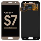 TOUCHSCREEN + DISPLAY LCD DISPLAY COMPLETO SENZA FRAME PER SAMSUNG GALAXY S7 G930F ORO ORIGINALE (SERVICE PACK)