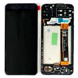 DISPLAY LCD + TOUCHSCREEN DISPLAY COMPLETO + FRAME PER SAMSUNG GALAXY M13 M135F NERO ORIGINALE (SERVICE PACK)