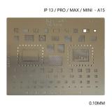AMAOE IP 13 / PRO / MAX / MINI / A15 STAMPO METALLICO DEGLI IC PER APPLE IPHONE 13 / 13 PRO / 13 PRO MAX / 13 MINI / A15 0.10MM