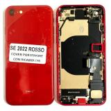 COVER POSTERIORE CON RICAMBI PER APPLE IPHONE SE 2022 4.7 ROSSO MATERIALE ORIGINALE