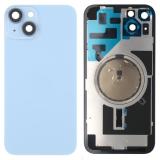 COVER POSTERIORE DI VETRO CON SUPPORTO PER APPLE IPHONE 14 6.1 BLU