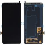 DISPLAY LCD + TOUCHSCREEN DISPLAY COMPLETO SENZA FRAME PER SAMSUNG GALAXY A8 PLUS A8+ (2018) A730F NERO (SERVICE PACK)