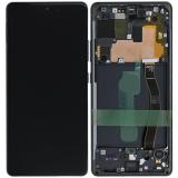 TOUCHSCREEN + DISPLAY LCD DISPLAY COMPLETO + FRAME PER SAMSUNG GALAXY S10 LITE G770F NERO PRISMA ORIGINALE (SERVICE PACK)