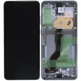 TOUCHSCREEN + DISPLAY LCD DISPLAY COMPLETO + FRAME PER SAMSUNG GALAXY S20 PLUS S20+ G985F G986F GRIGIO ORIGINALE (SERVICE PACK)