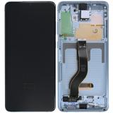 TOUCHSCREEN + DISPLAY LCD DISPLAY COMPLETO + FRAME PER SAMSUNG GALAXY S20 PLUS S20+ G985F G986F BLU ORIGINALE (SERVICE PACK)