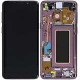 TOUCHSCREEN + DISPLAY LCD DISPLAY COMPLETO + FRAME PER SAMSUNG GALAXY S9 G960F VIOLA ORIGINALE (SERVICE PACK)