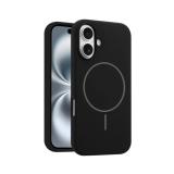 CUSTODIA CELLULARE DI SILICONE LIQUIDO + MAGNETICO PER APPLE IPHONE 16 NERO