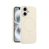 CUSTODIA CELLULARE DI SILICONE LIQUIDO + MAGNETICO PER APPLE IPHONE 16 BIANCO