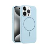 CUSTODIA CELLULARE DI SILICONE LIQUIDO + MAGNETICO PER APPLE IPHONE 15 PRO MAX BLU