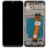 DISPLAY LCD + TOUCHSCREEN DISPLAY COMPLETO + FRAME PER SAMSUNG GALAXY A03s A037F NERO ORIGINALE (SERVICE PACK)