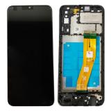 DISPLAY LCD + TOUCHSCREEN DISPLAY COMPLETO + FRAME PER SAMSUNG GALAXY A04E A042F NERO ORIGINALE (SERVICE PACK)