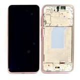 TOUCHSCREEN + DISPLAY AMOLED DISPLAY COMPLETO + FRAME PER SAMSUNG GALAXY A26 5G A266B ROSA ORIGINALE (SERVICE PACK) (ASSEMBLATO)