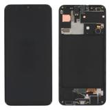 DISPLAY LCD + TOUCHSCREEN DISPLAY COMPLETO + FRAME PER SAMSUNG GALAXY A30S A307F NERO ORIGINALE (SERVICE PACK) (ASSEMBLATO)