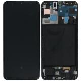 DISPLAY AMOLED + TOUCHSCREEN DISPLAY COMPLETO + FRAME PER SAMSUNG GALAXY A50 A505F NERO (DISPLAY RINNOVATA FRAME NON ORIGINALE)