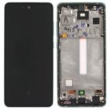 TOUCHSCREEN + DISPLAY AMOLED RICONDIZIONATO + FRAME PER SAMSUNG GALAXY A52s 5G A528B VERDE (DISPLAY RINNOVATA , FRAME NON ORIGINALE)