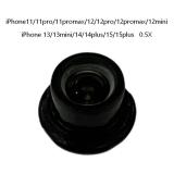CAMERA 0.5X PERLA A LUCE BLU PER APPLE IPHONE 11 / 11 PRO / 11 PRO MAX / 12 / 12 PRO / 12 PRO MAX / 12 MINI / 13 / 13 MINI / 14 / 14 PLUS / 15 / 15 PLUS