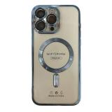 CUSTODIA CELLULARE DI ELETTROPLASTICA + PROTEZIONE LENTI + MAGNETICA PER APPLE IPHONE 15 PRO MAX BLU