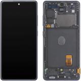DISPLAY LCD + TOUCHSCREEN DISPLAY COMPLETO + FRAME + ANTENNA PER SAMSUNG GALAXY S20 FE 5G / S20 LITE G781B BLU / NERO ORIGINALE (SERVICE PACK)