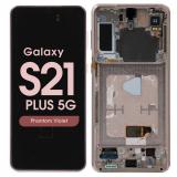 TOUCHSCREEN + DISPLAY AMOLED RICONDIZIONATO + FRAME PER SAMSUNG GALAXY S21 PLUS 5G G996B FANTASMA VIOLA (DISPLAY RINNOVATA FRAME NON ORIGINALE)