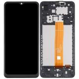 DISPLAY LCD + TOUCHSCREEN DISPLAY COMPLETO + FRAME PER SAMSUNG GALAXY A02 A022F NERO ORIGINALE (SERVICE PACK)