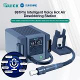 QUICK 861 PRO 1300W STAZIONE DISSALDANTE AD ARIA CALDA CON VOCE INTELLIGENTE TEMPERATURA 50-500°C